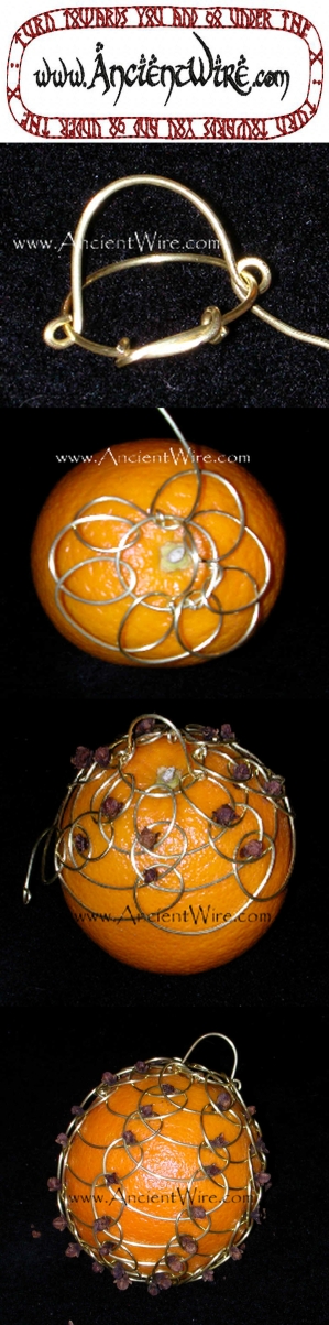 Ancient Wire Cloven Orange Ornament
