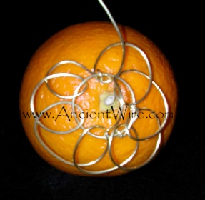Ancient Wire Cloven Orange Ornament